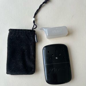 Zippo Black Portable Hand Warmer with Velvet Pouch